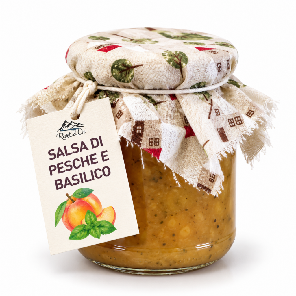 Salsa di Pesche e Basilico - Az. Agr. Rivet D'or