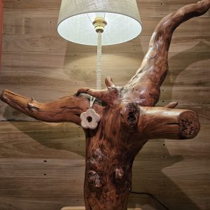 Lampada da Terra Artigianale in Legno