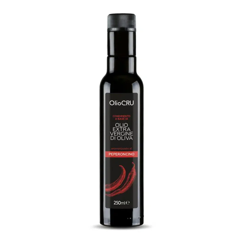 Condimento a base di olio extra vergine di oliva aromatizzato al Peperoncino - OlioCru