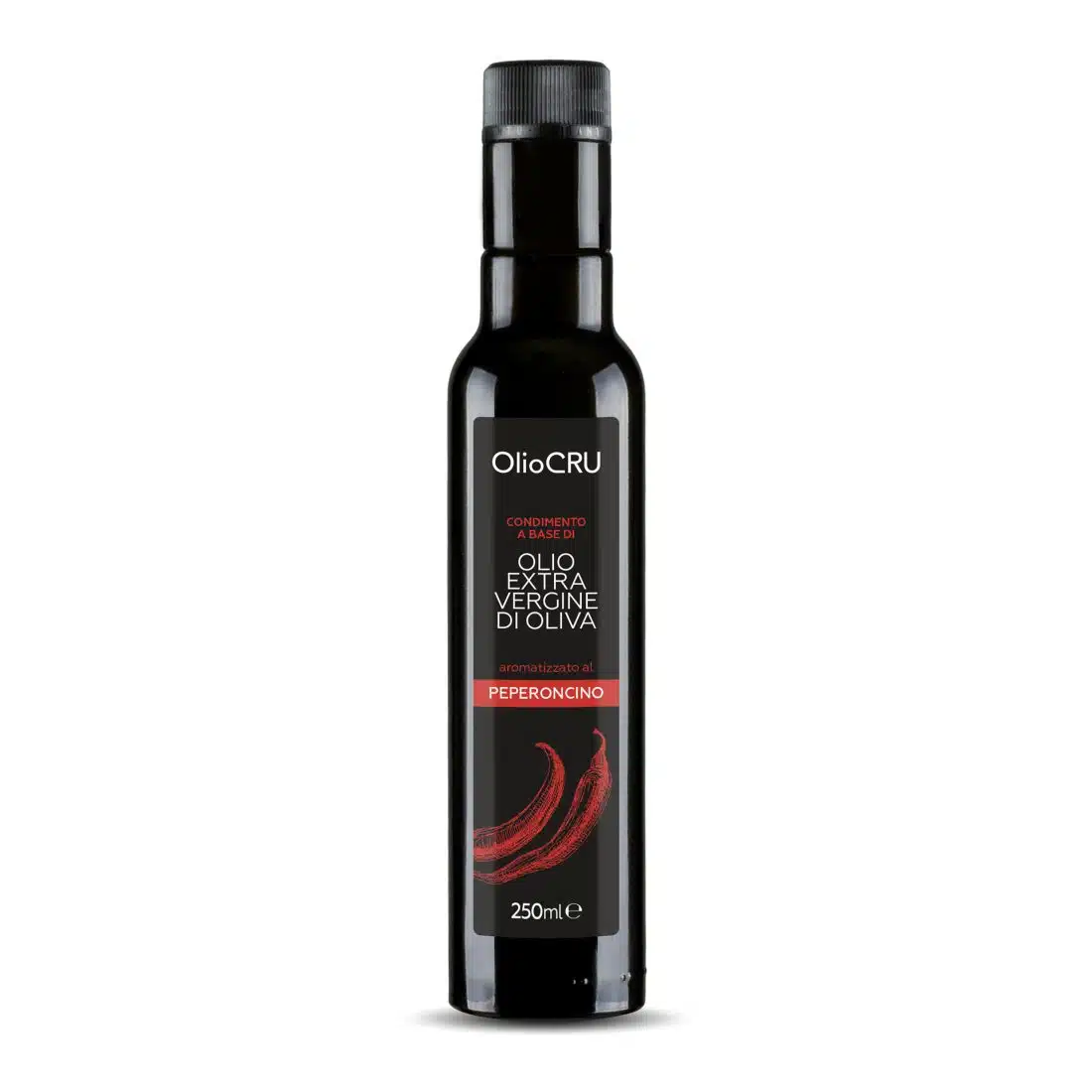 Condimento a base di olio extra vergine di oliva aromatizzato al Peperoncino - OlioCru
