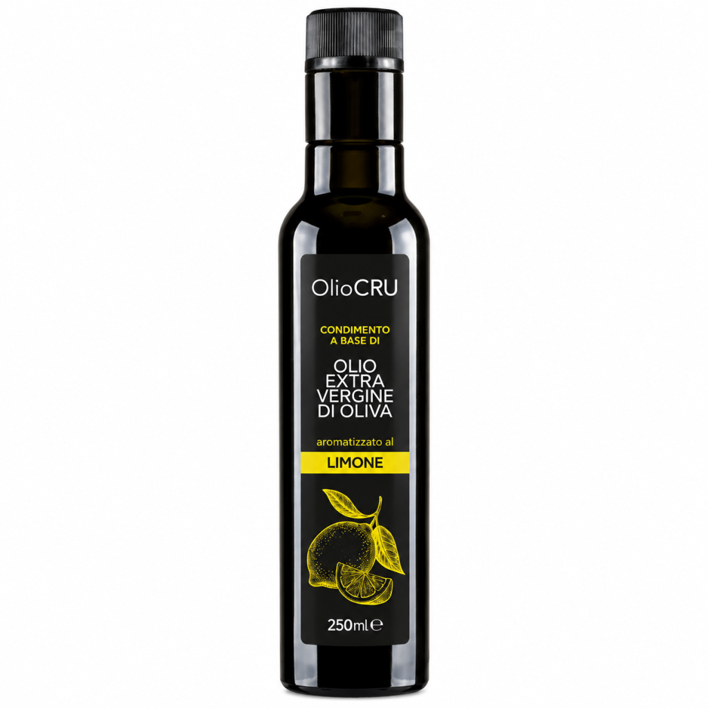Condimento a base di olio extra vergine di oliva aromatizzato al Limone – OlioCru
