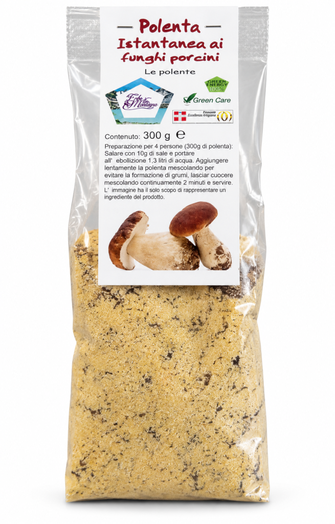 Polenta Istantanea ai Funghi Porcini - Erbe di Montagna